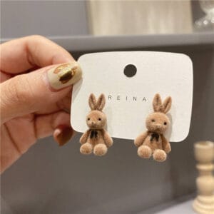 Adorable Bunny Plush Earrings