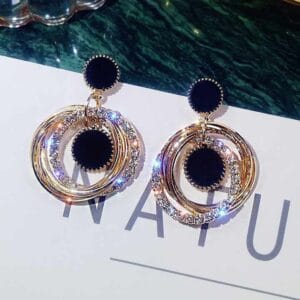 Alternative view of Korean Golden Circle Earrings