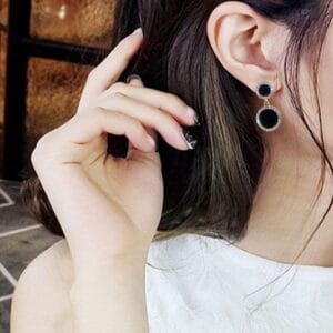 Alternative view of Korean Elegant Dangle Earrings
