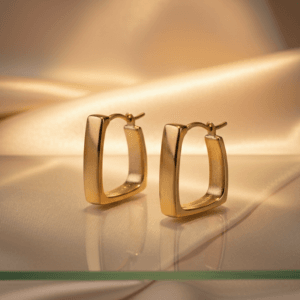 Gold Plated U-Shape Earrings